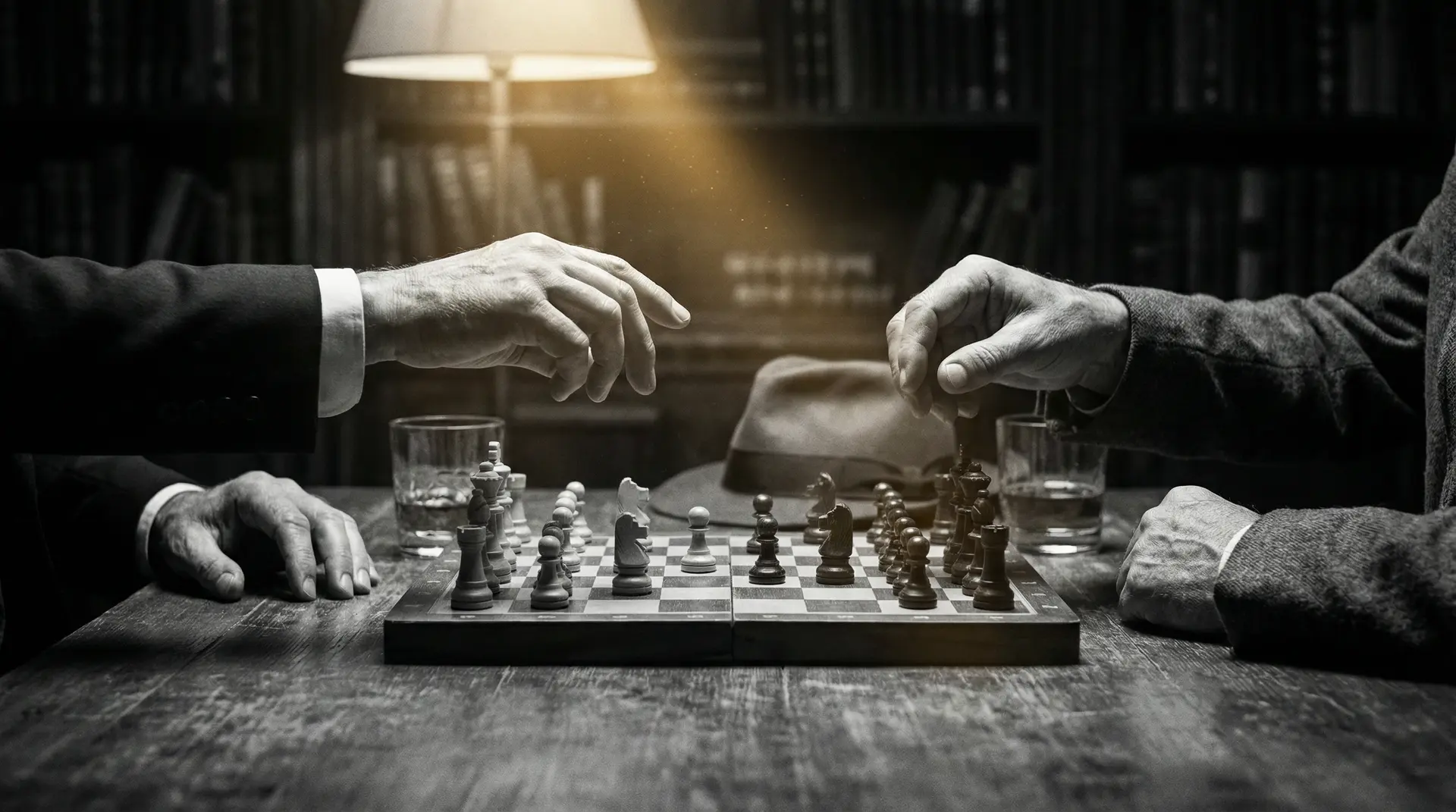 无限臀山 艺术探索系列 - 非线性叙事，棋盘上的对弈象征命运的交错