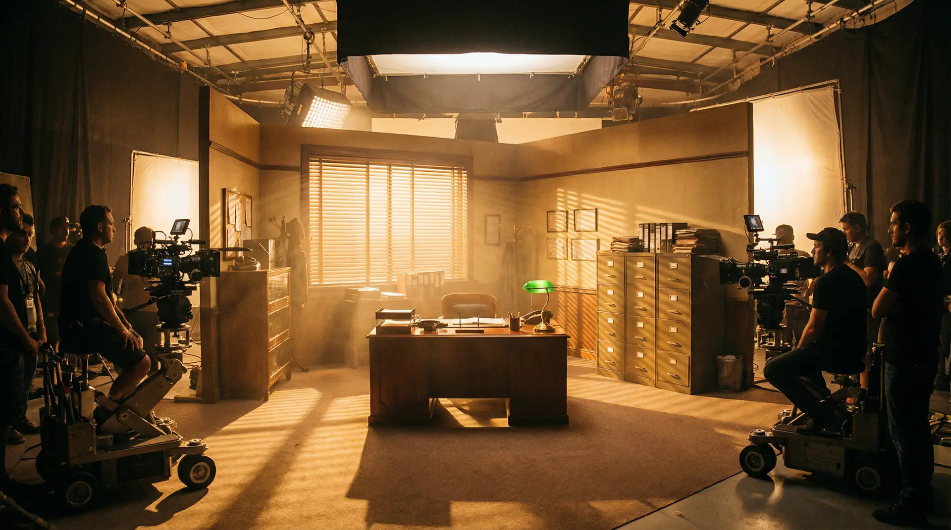 无限臀山 精心搭建的复古侦探办公室片场全景